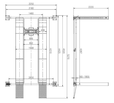 آسانسور هیدرولیک سنگین برای گاراژ 380v Four Post Alignment Lift 4T