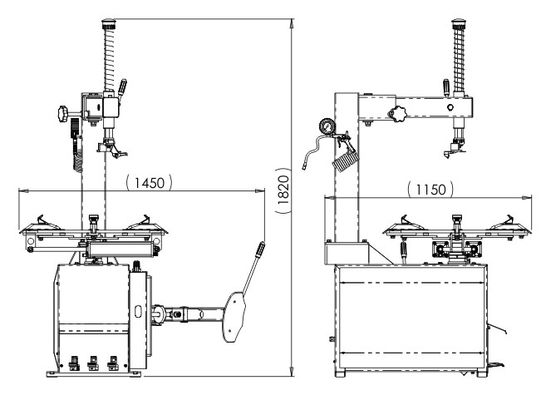 ISO 380v نیمه اتوماتیک تعویض لاستیک ماشین تعویض لاستیک پنوماتیک